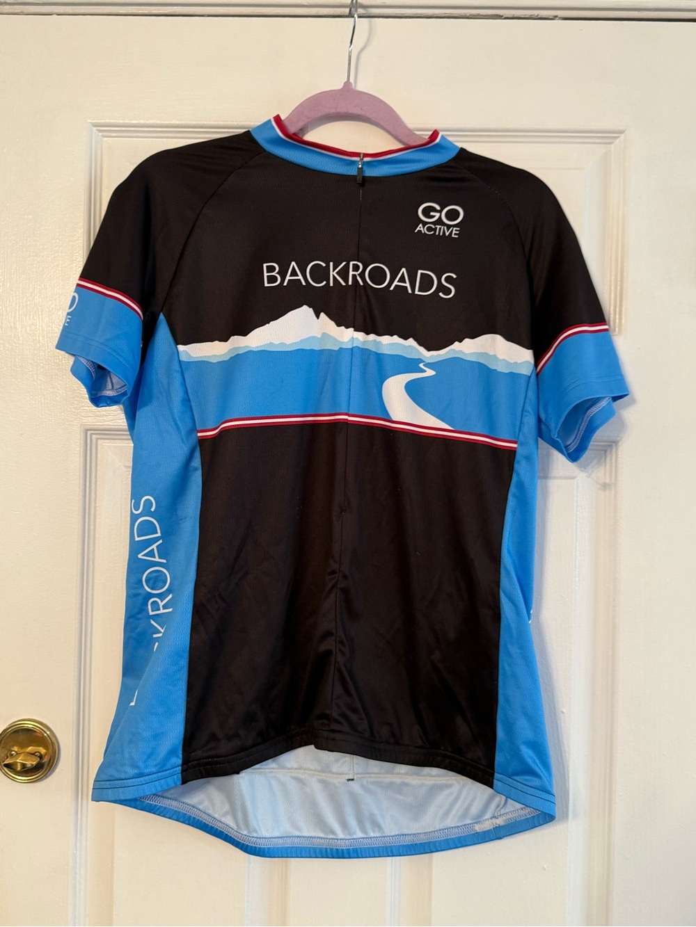 Louis Garneau Backroads Go Active Cycling Jersey in Black & Blue